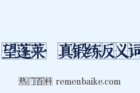 望蓬莱·真锻练反义词是什么意思的图片